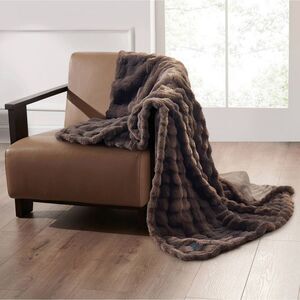 Open Box - Brookstone -  Heated Oversized Textured Fa Coffee